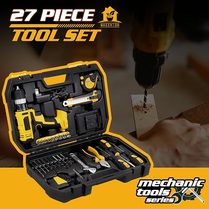 Kit Taladro Inalámbrico 18V 46 Piezas Magshion miniatura 2