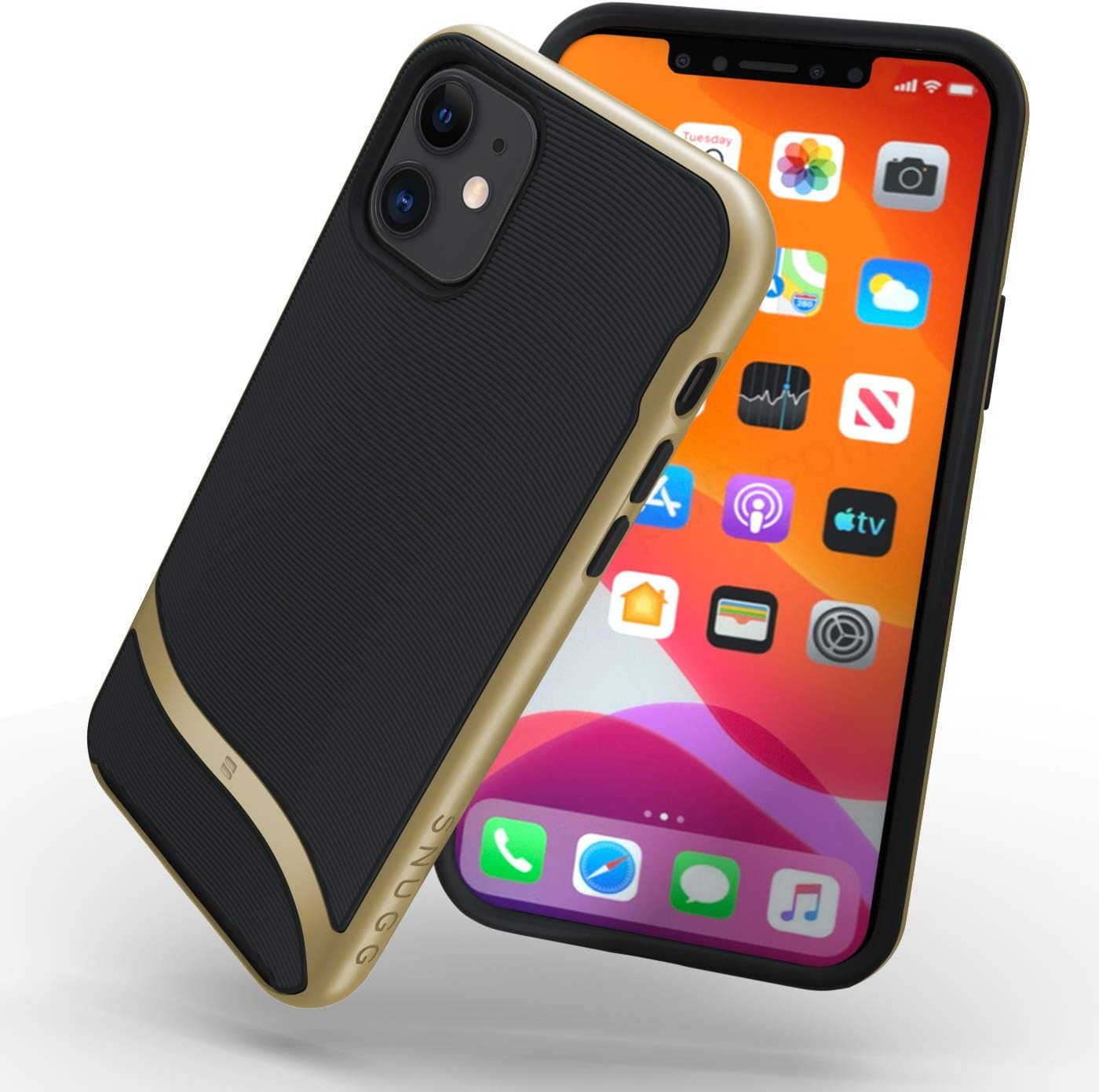Snugg iPhone 11 (2019) Case - Slim Cover Protective Pulse Series Silicone Shockproof - Gold