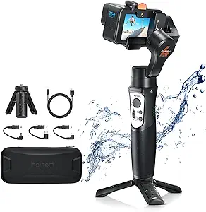 3 Axis Gimbal Stabilizer for Gopro Hero 13/12/11/10/9, Handheld Stabilizer for Gopro for Video Recording, IPX4 Waterproof, Bluetooth Control, Compatible with Osmo Camera, Insta360, hohem iSteady Pro4