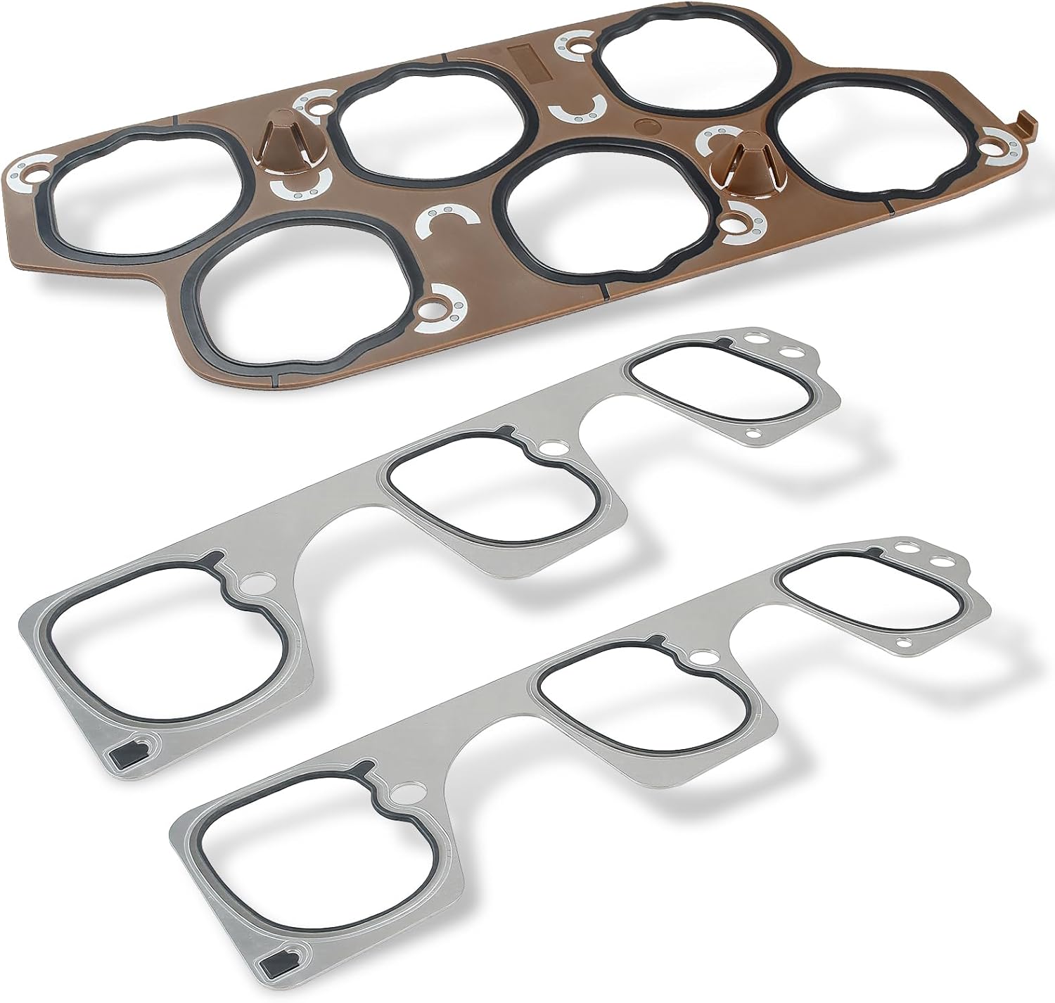 GoaMotors Engine Upper & Lower Intake Gaskets Set Fit for Buick for Lacrosse for Rendezvous for Cadillac CTS SRX STS for Malibu for Pontiac G6 G8 for Saturn Aura 3.6L, Replace 12598158