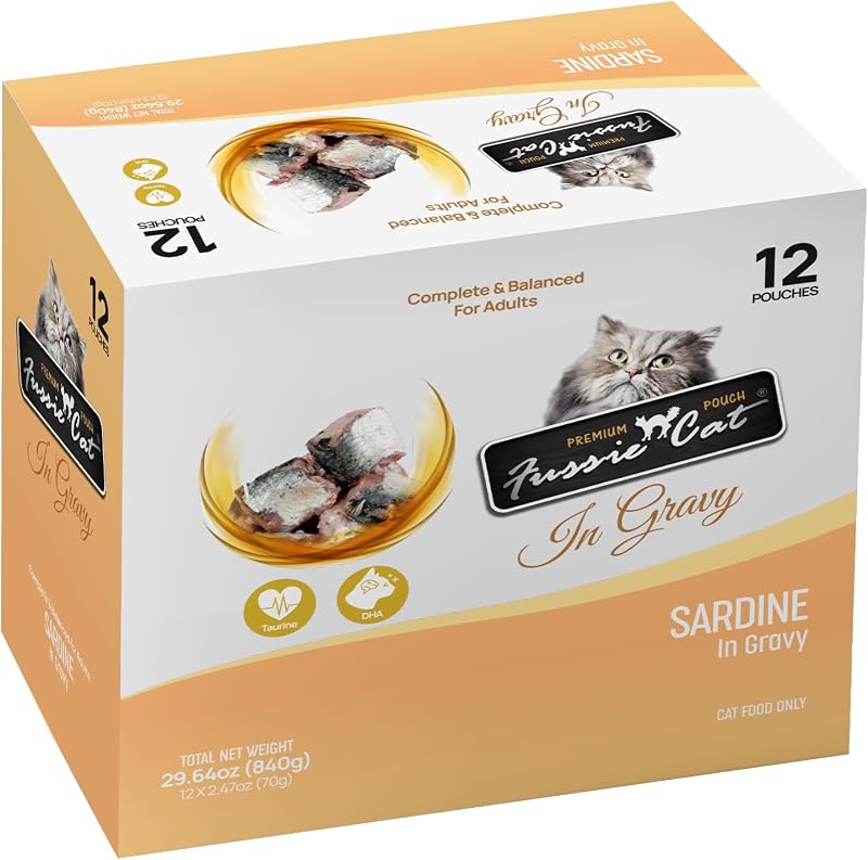 Ração Úmida para Gatos Fussie Cat Premium Sardinha ao Molho