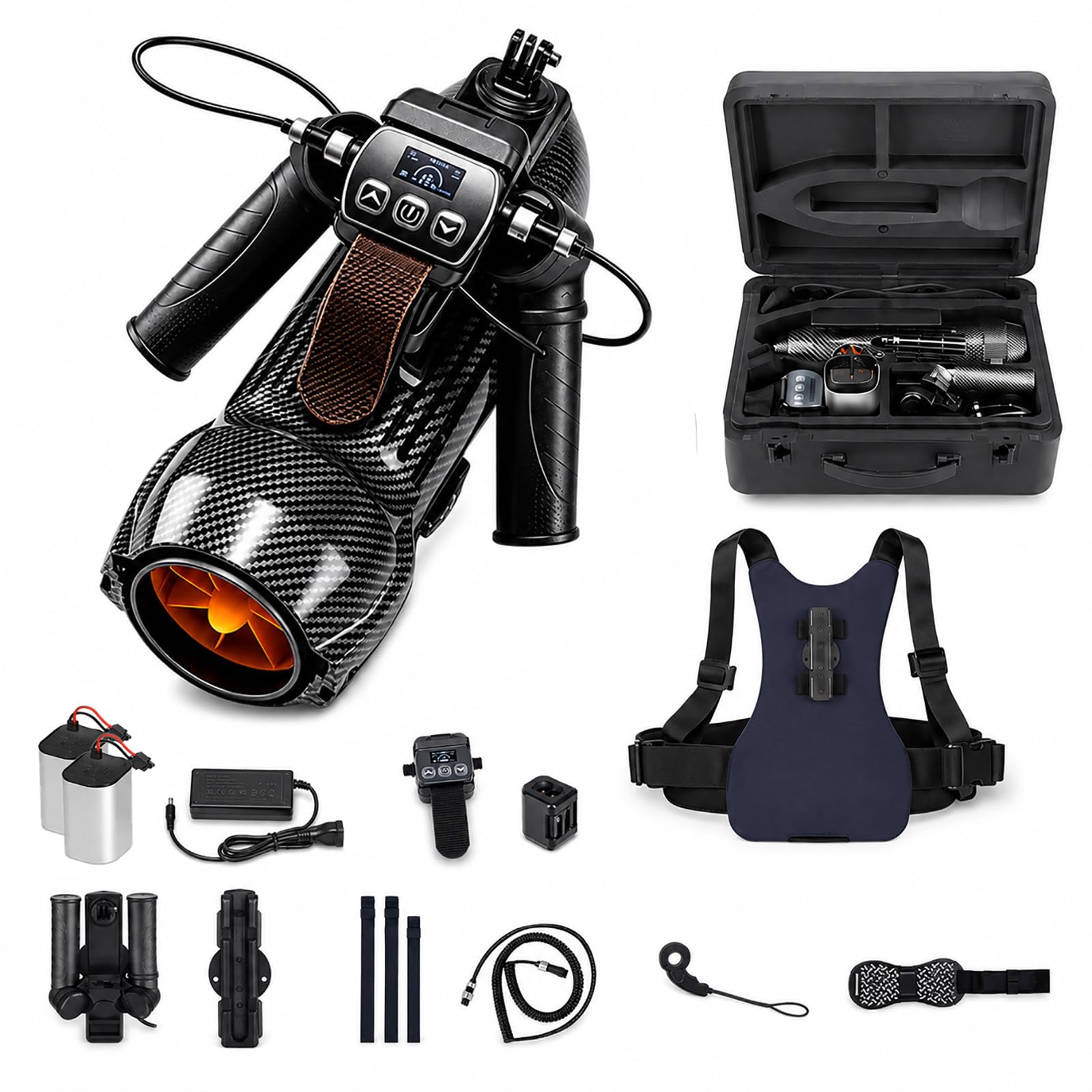 HCAUYNN Dive Scooter Underwater Scooter, 650W Brushless Sea Scooter, Up to 120 Min Runtime, 40 m Depth Rating, Underwater Propulsion Scooter for Scuba Diving, Freediving and SUP Adventures