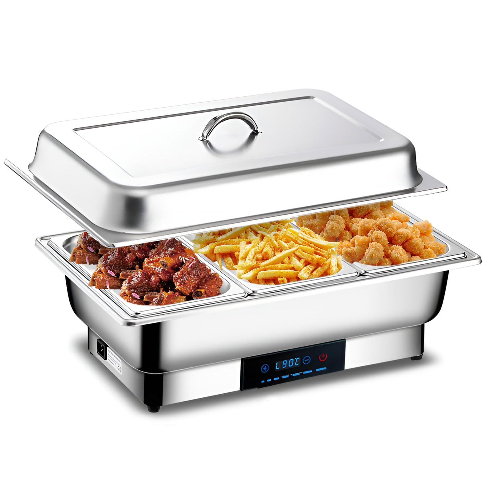 Serveur de buffet en acier inoxydable durable avec thermostat