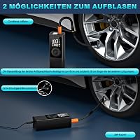 Feolaviy Elektromos Kompresszor 150 PSI - Akkumulátoros Pumpa 10000 mAh, Digitális LCD Kijelzővel, LED Lámpával, Autó/Kerékpár/Labda Felfújá 6