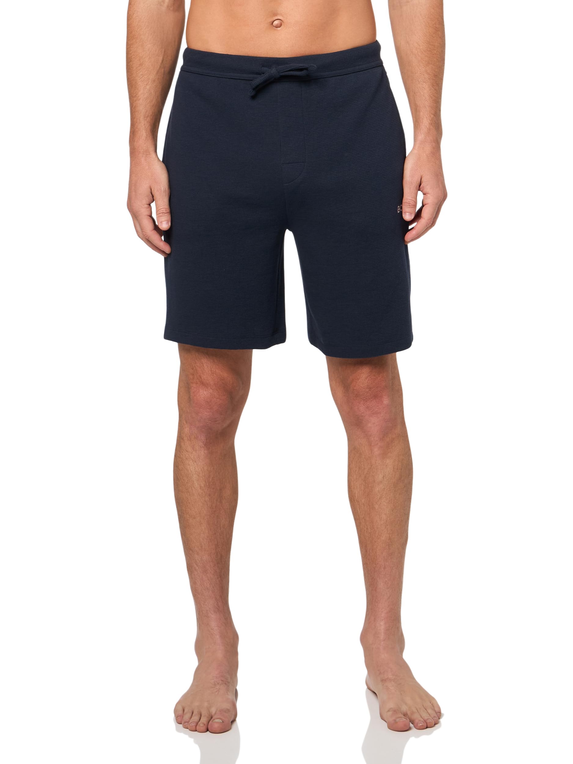 BOSS Men's Waffle Contrast Logo Lounge Shorts