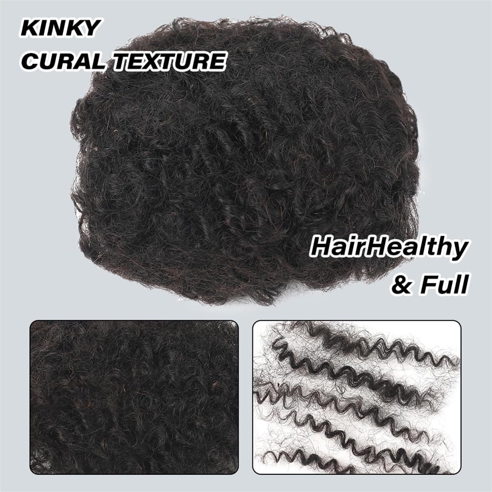 Splatanie włosów Afro Kinkys Ludzkie Włosy Ludzkie Do Przedłużania Daredlocks Naprawa Locs Twist Braiding Kobieta(6inches)