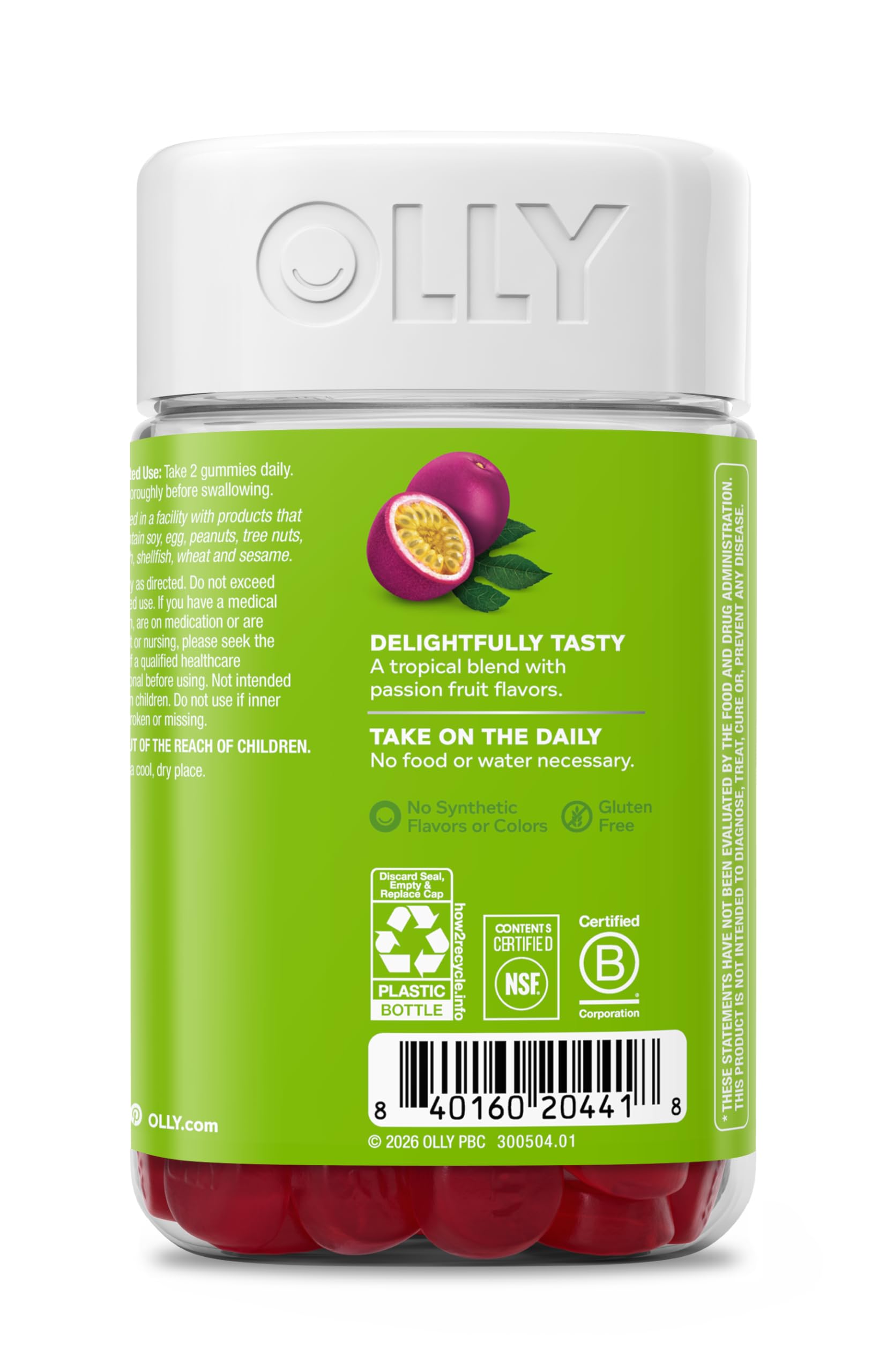 OLLY Daily Energy, Caffeine Free, 300 mcg Vitamin B12, CoQ10-120 Count — Amazon image 6