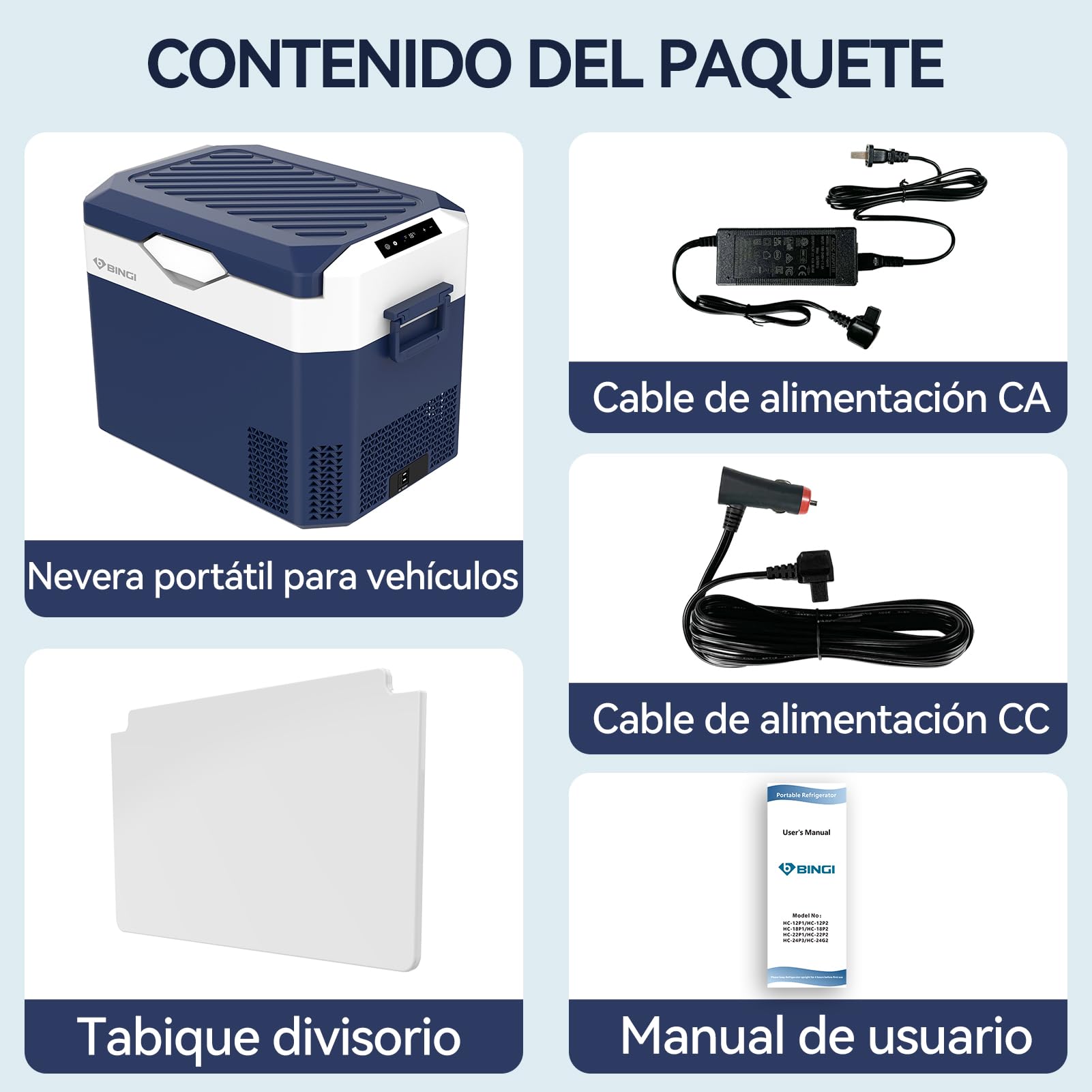 BINGI Nevera Portátil Eléctrica 30L,Nevera y Congelador Compresor Portátil,Refrigerador de Coche 12V/24V,mini frigorífico CA 220v Para Hogar,Conducción,Camping,Viajes,Barco,-18ºC a 15ºC