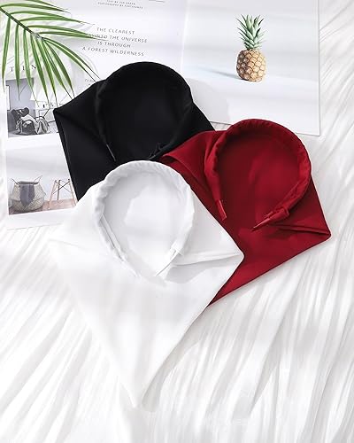 Miniatura 7 de HAIMEIKANG Diademas florales para mujer, bandanas bohemias para el cabello, bufanda, pañuelo triangular, bandas para el cabello de color sólido,