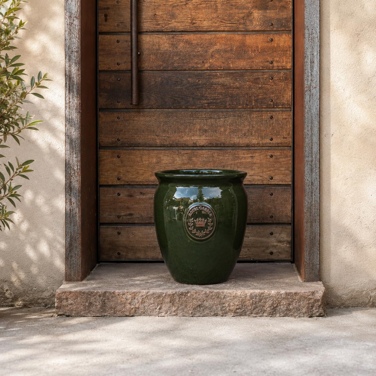 Pot de fleurs en céramique émaillé d'exception Palatina 29 cm