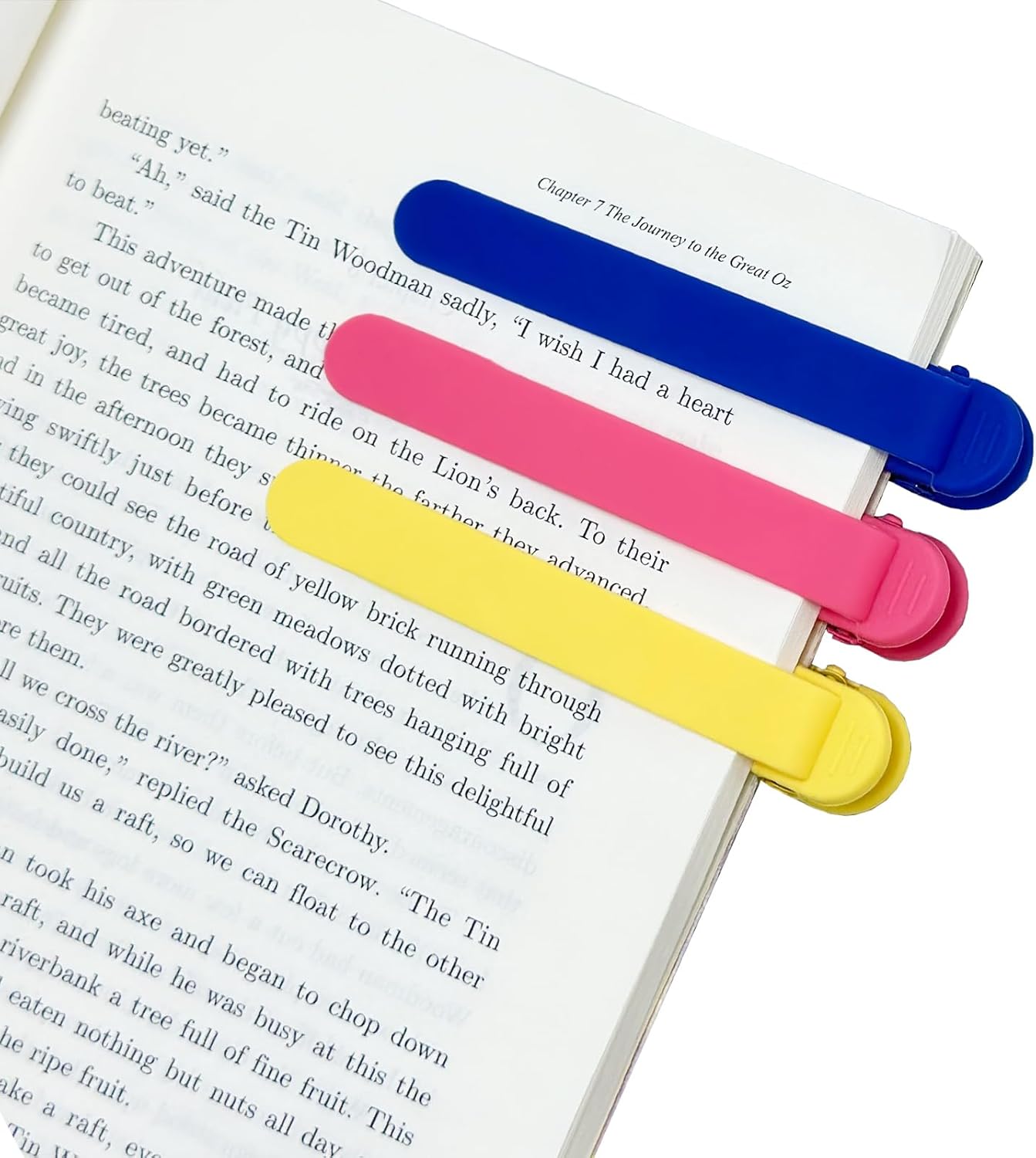 3Pcs Automatic Bookmark, Book Marks for Reading Women Men Kids Book Lovers, Silicone Auto Book Mark Bookmarks for Reading, Unique Smart Book Marker Bookmark Clip Page Holder Accessories