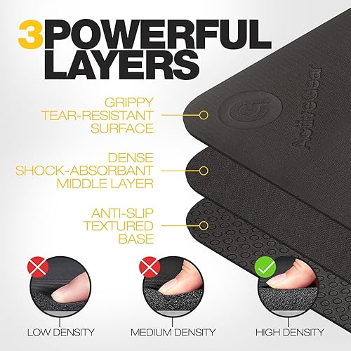 Miniatura 4 de Paquete de esterilla de ejercicio grande y bandas de resistencia al tobillo con puños