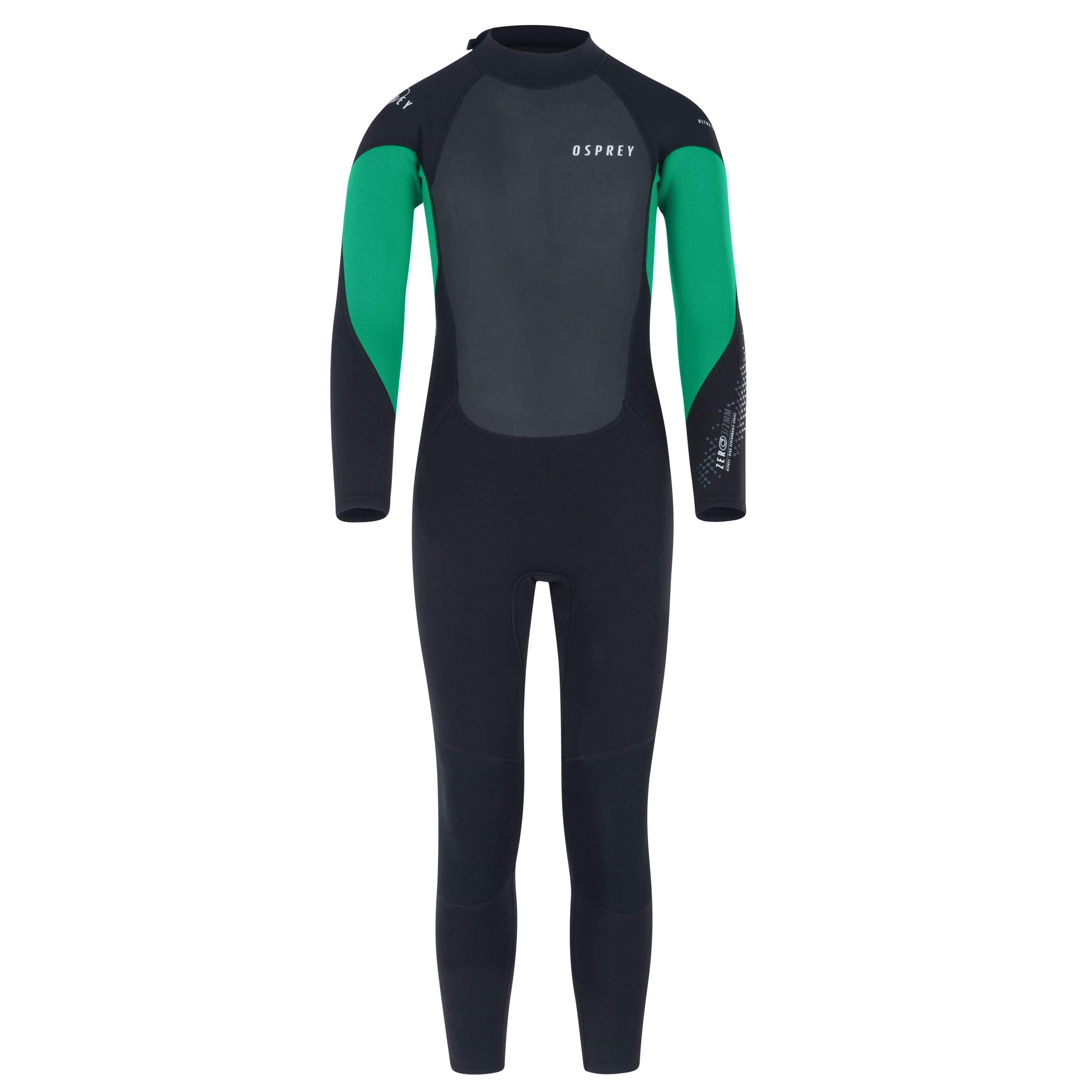 Osprey - Muta Estiva da Bambino, Lunghezza 3 mm, in Neoprene, per Surf, Bodyboarding, Zero, Verde