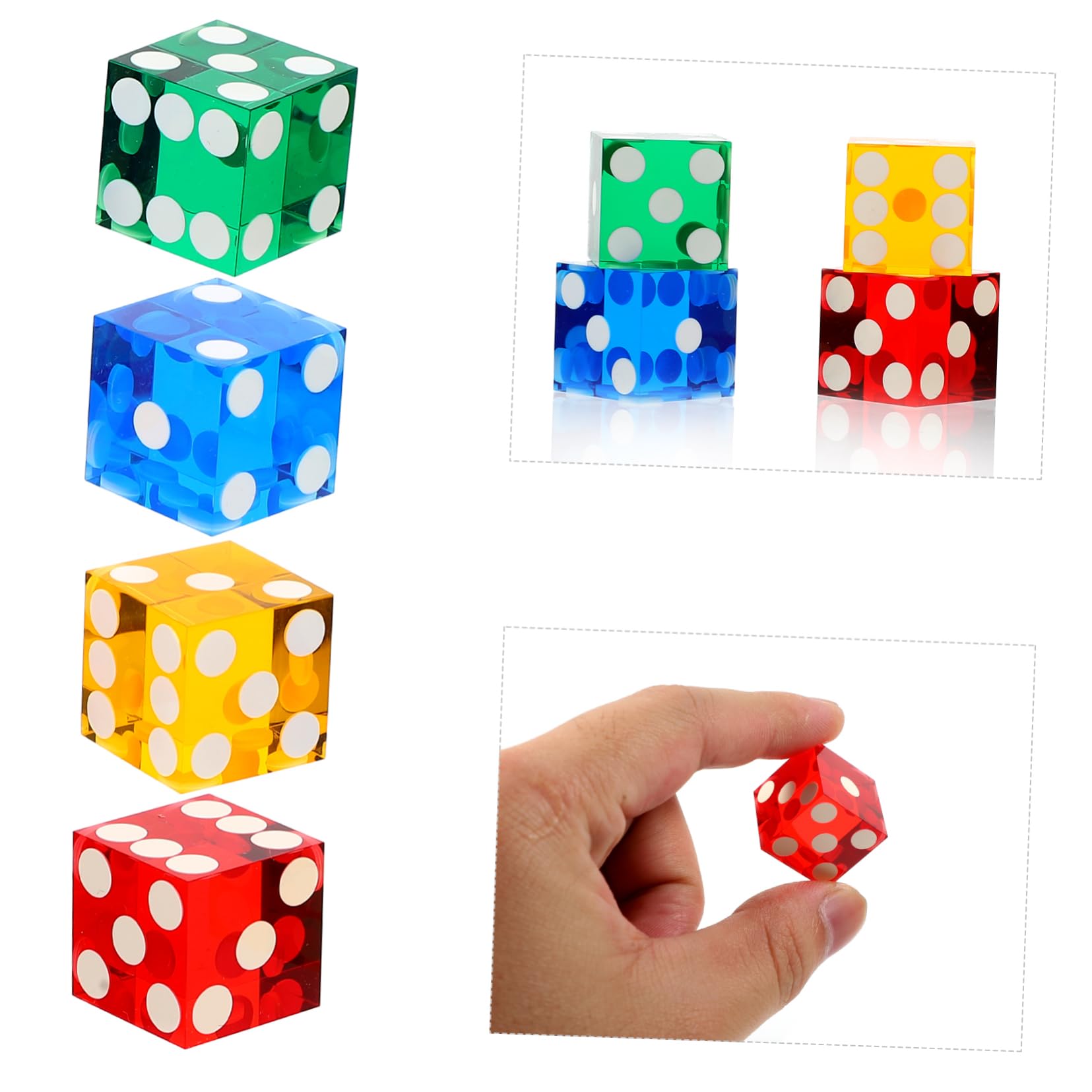 Toyvian 12stücke Präzisions-acrylwürfel Bunte Punkte Für Spiele Und Unterhaltung Lustige Spielwürfel Zufälligen Farben Für Partys Und Tischspiele