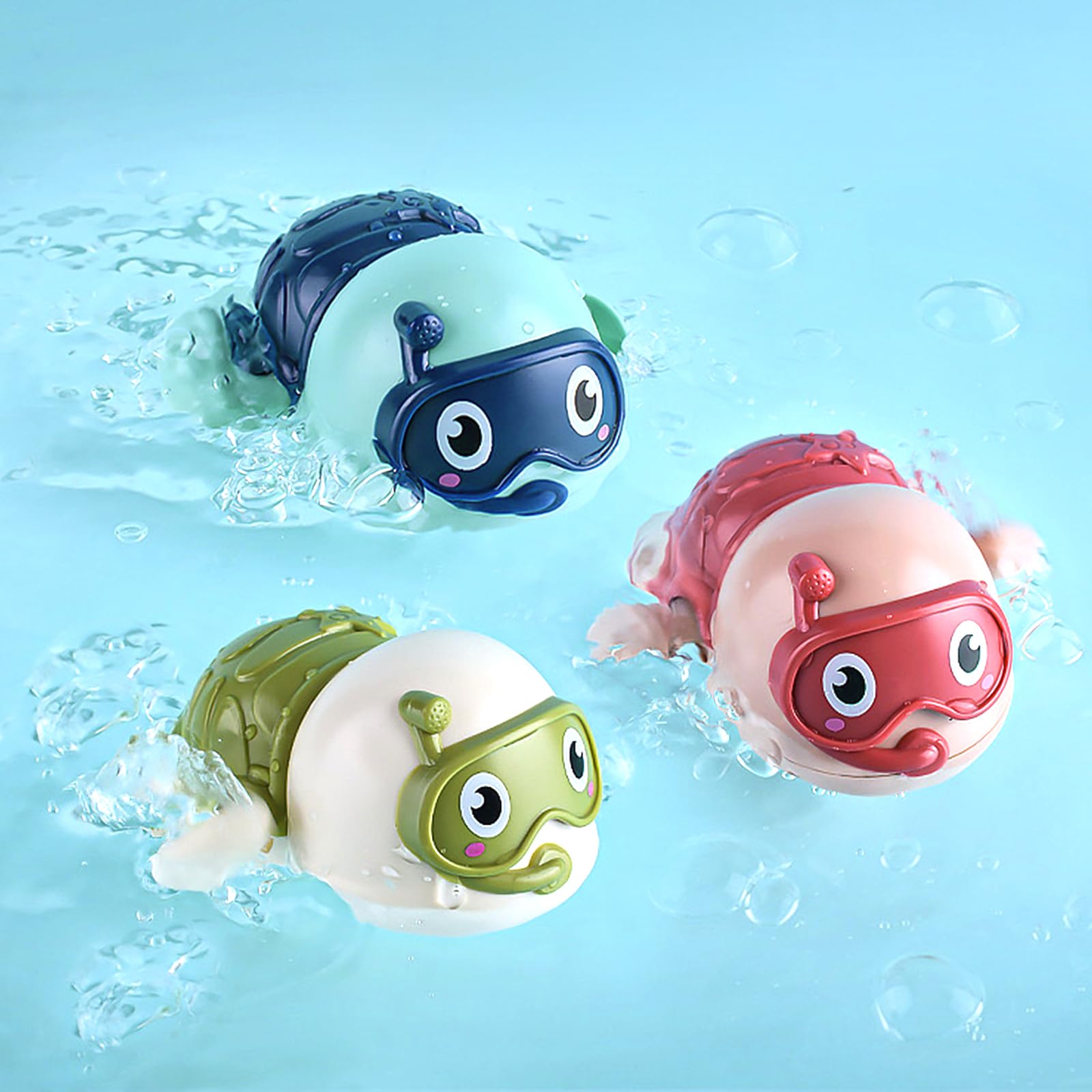 Paquete de 3 juguetes de baño para bebés de 1 a 2 años, juguetes de baño para niños pequeños de 1 a 3 años, juguetes de baño flotantes, juguetes de viento para niños de 1 a 2 años, juguetes de bañera 2
