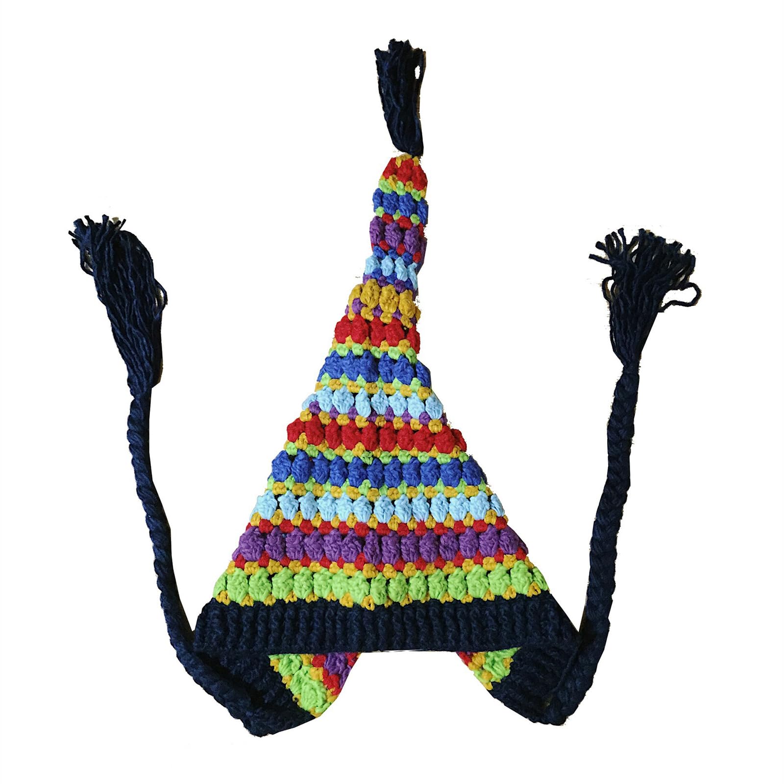 Cappello da pescatore con tesa larga, colore arcobaleno, per | Cappello alla pescatora traspirante a righe per adulti e adolescenti, tessitura color arcobaleno, per tenere al caldo