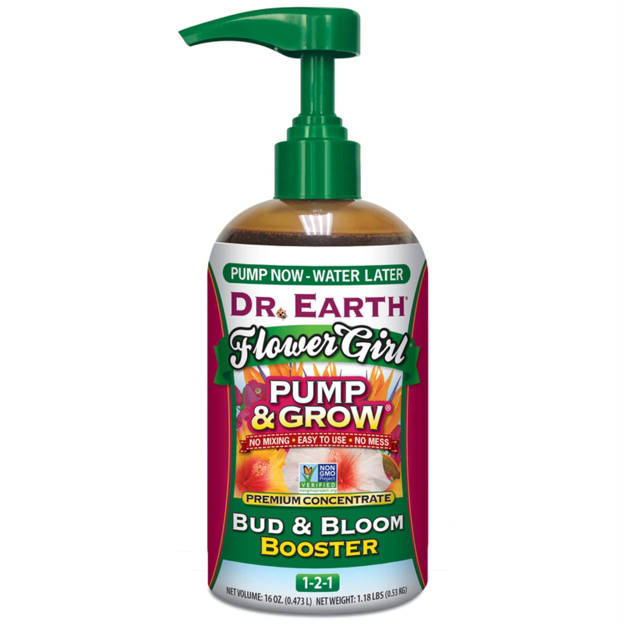 Dr. Earth Organic & Natural Pump & Grow Flower Girl Bud & Bloom Booster 16, Magenta
