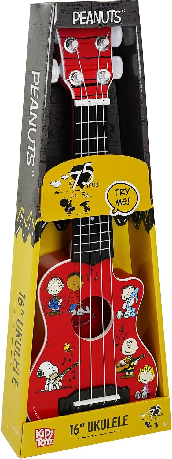 LICENSE 2 PLAY Peanuts 16 Inch Ukulele, Plastic, Tunable Strings, 16.34 x 6.22 x 2.22 Inches, 0.6 Pounds, for Children 3 Years and Up image 2