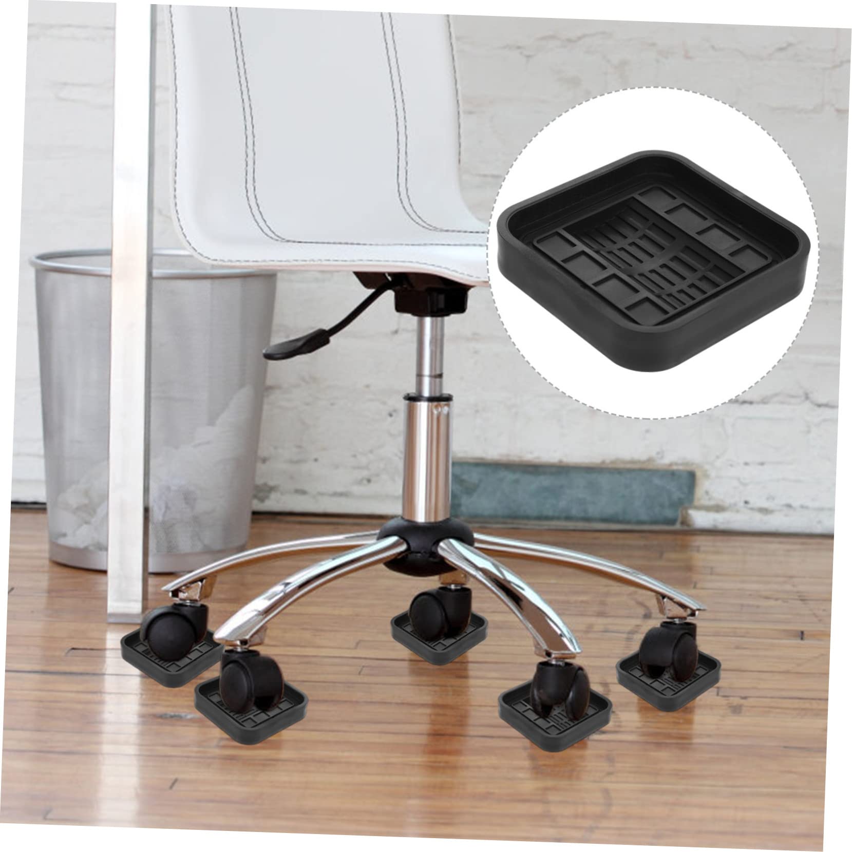 EXCEART Set Da 8 Pezzi Fermaruota Antiscivolo in Silicone Per Mobili, Pattini Per Ruote Girevoli, Protezione Per Pavimenti in Legno, Compatibile Divani, Letti e Sedie