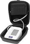 Upper Arm Blood Pressure Monitor Case Compatible with Omron7, Omron5, Omron3 Series, BP5255, BP5150, BP5000, BP5100, HEM-790IT, Hard Shell Carrying Case, Protective Travel Bag(Gray)