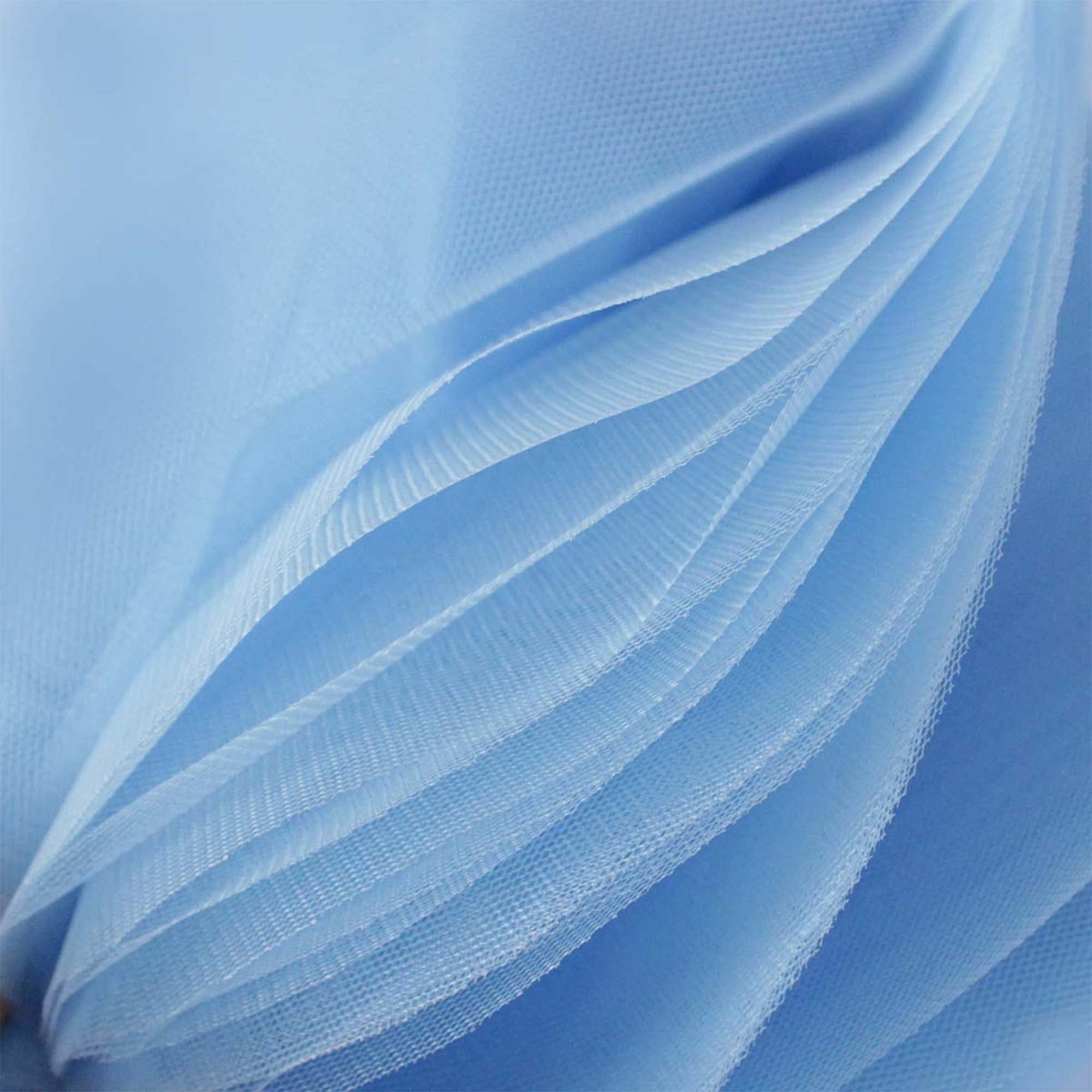 Rotolo Tulle Celeste 25 Cm X 100 Metri - Bobina Da 100m Per Decorazioni E Craft