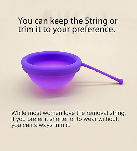 Miniatura 8 de Ginalaia Disco menstrual reutilizable, disco de silicona ultrasuave de grado médico para mujer, 12 horas, 2 tamaños para cuerdas de eliminación de