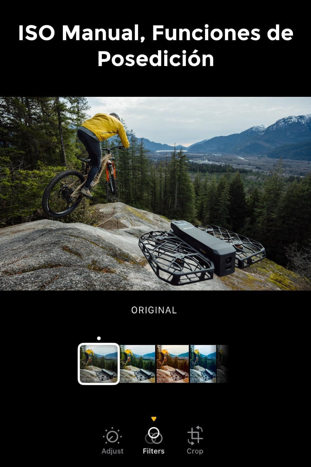 HOVERAir X1 Pro Cmara de accin 4K, Drone Plegable Autnoma con Velocidad: 42 KM/H, 10+ Modos de Vuelo Automticos, Vuela a Cualquier con OmniTerrain, SmoothCapture 2.0(Combo Fly Joy)