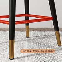 Vista 5 de Taburetes de bar giratorios de terciopelo con respaldo para isla de cocina, comedor y sillas tapizadas para bar en casa. Verde