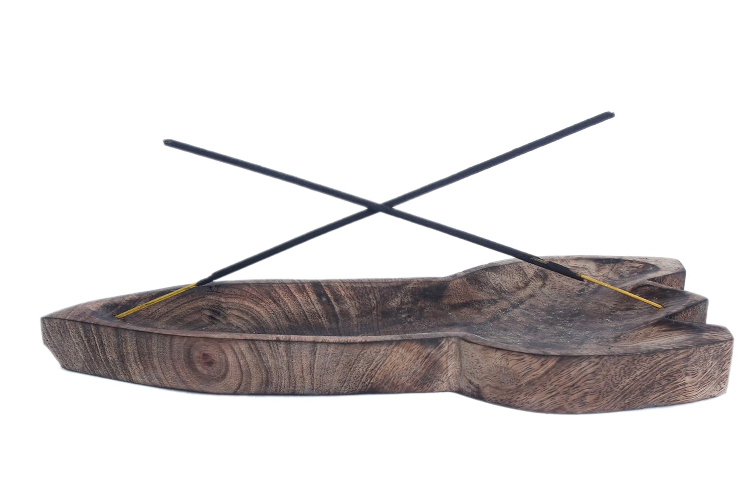 Kaizen Casa Mango Wood Incense Sticks Holder Incense Burner Ash Catcher