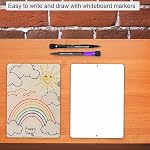 4 Desktop Aluminum Whiteboard, Small White Board, Mini Dry Erase Whiteboard Easel for Desk, Reusable Desk Notepad 10"x7" for Home, Office, Custom Sign for Student Dry Erase Board