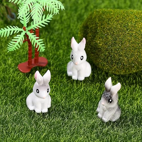 Aydinids 30 Pcs Mini Bunny Figurines Easter Bunny Miniature Bulk Rabbit For Fairy Garden Miniature Moss Landscape Easter Decoration Party Birthday Favor #TOP4
