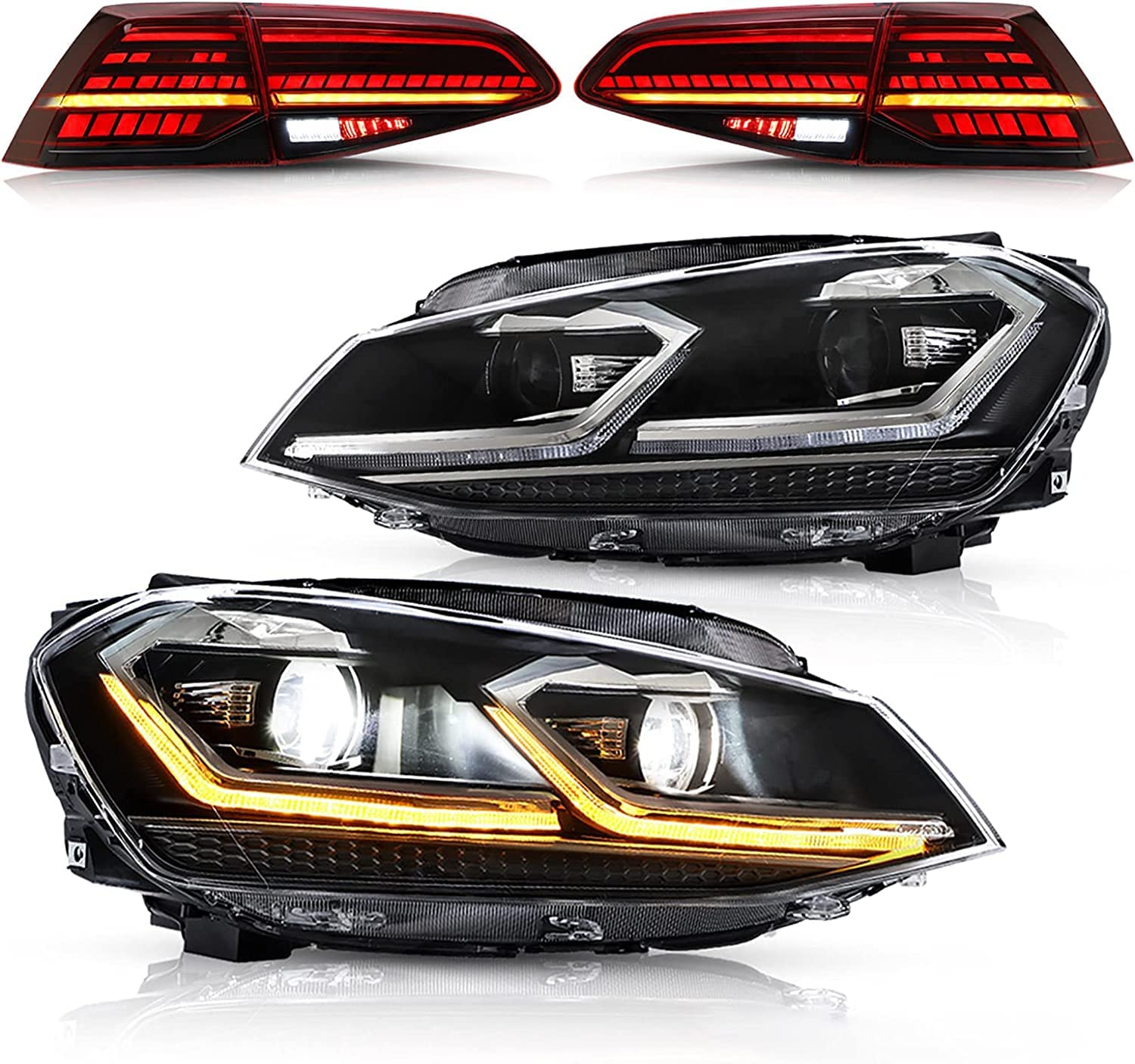 Buy VLANDLED DRL Headlights for GOLF MK7 7 VII TDI TSI 20122017 Front