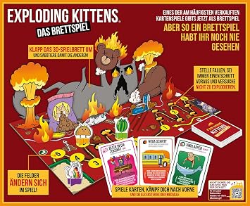 Exploding Kittens, Exploding Kittens: the board game, party game, 2-6 players, from 7+ years, 20 minutes, German