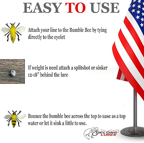 Miniatura 7 de DELONG LURES - Señuelos de pesca de insectos, señuelos para insectos, señuelos de pesca de plástico suave para panfish, señuelos de pesca para