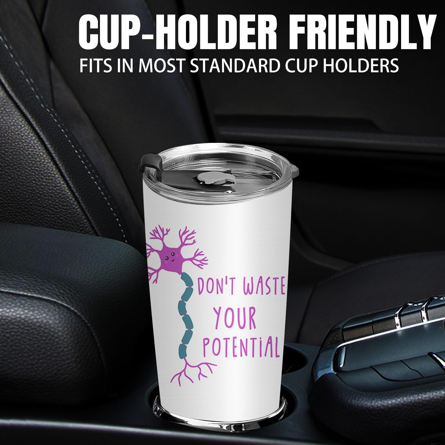 Neuroscience Gifts - Neurology Neurosurgeon Gifts - Stainless Steel Tumbler 20 Oz - Image 2