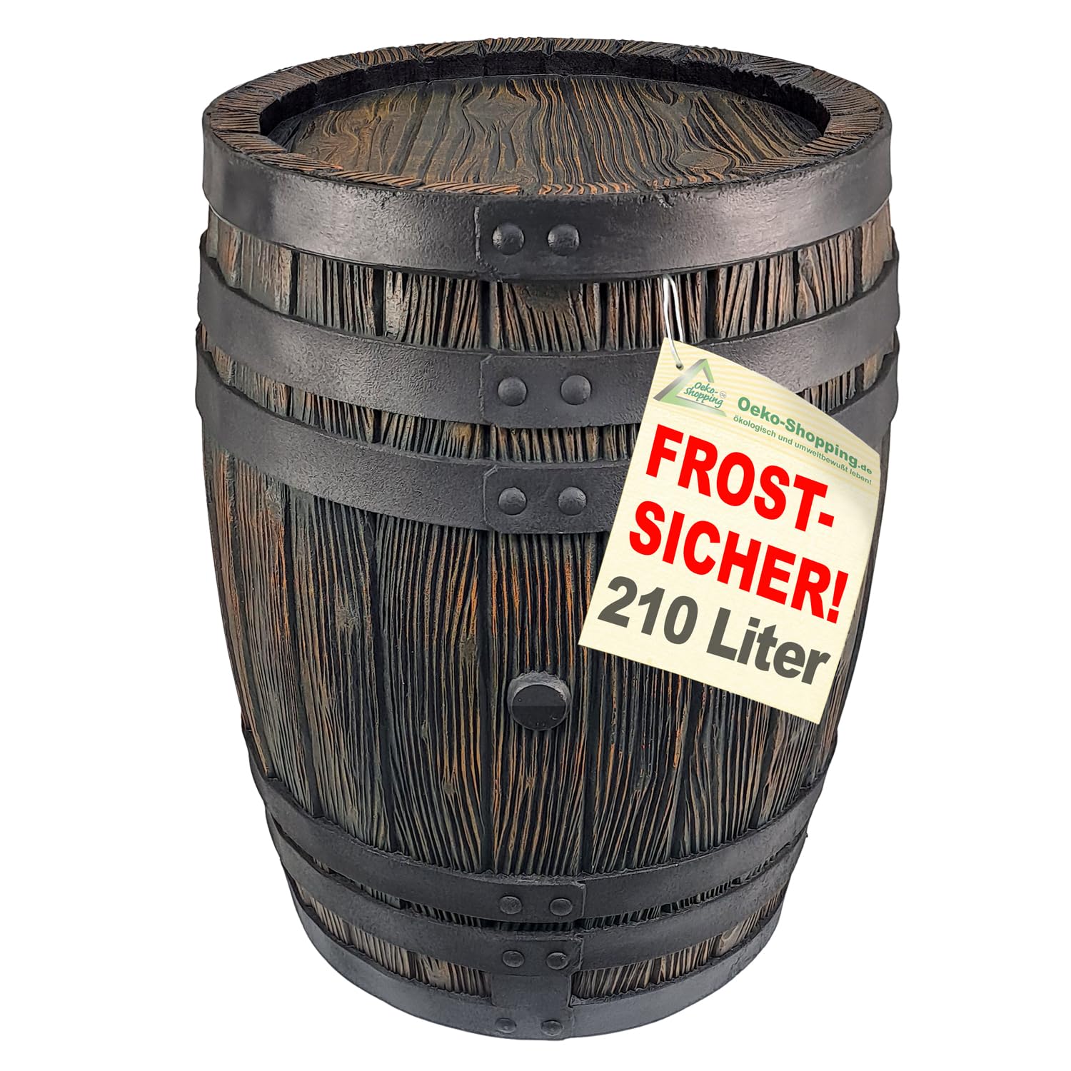 Beczka na deszczówkę, beczka na deszczówkę, beczka dębowa (210 l), brązowy