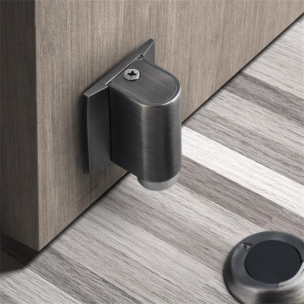 Fermaporta invisibile anticollisione anti-perforazione per bagno e camera da letto, fermaporta antiurto, fermaporta magnetico antivento, fermaporta per pavimento, bronzo giallo, 3 pezzi