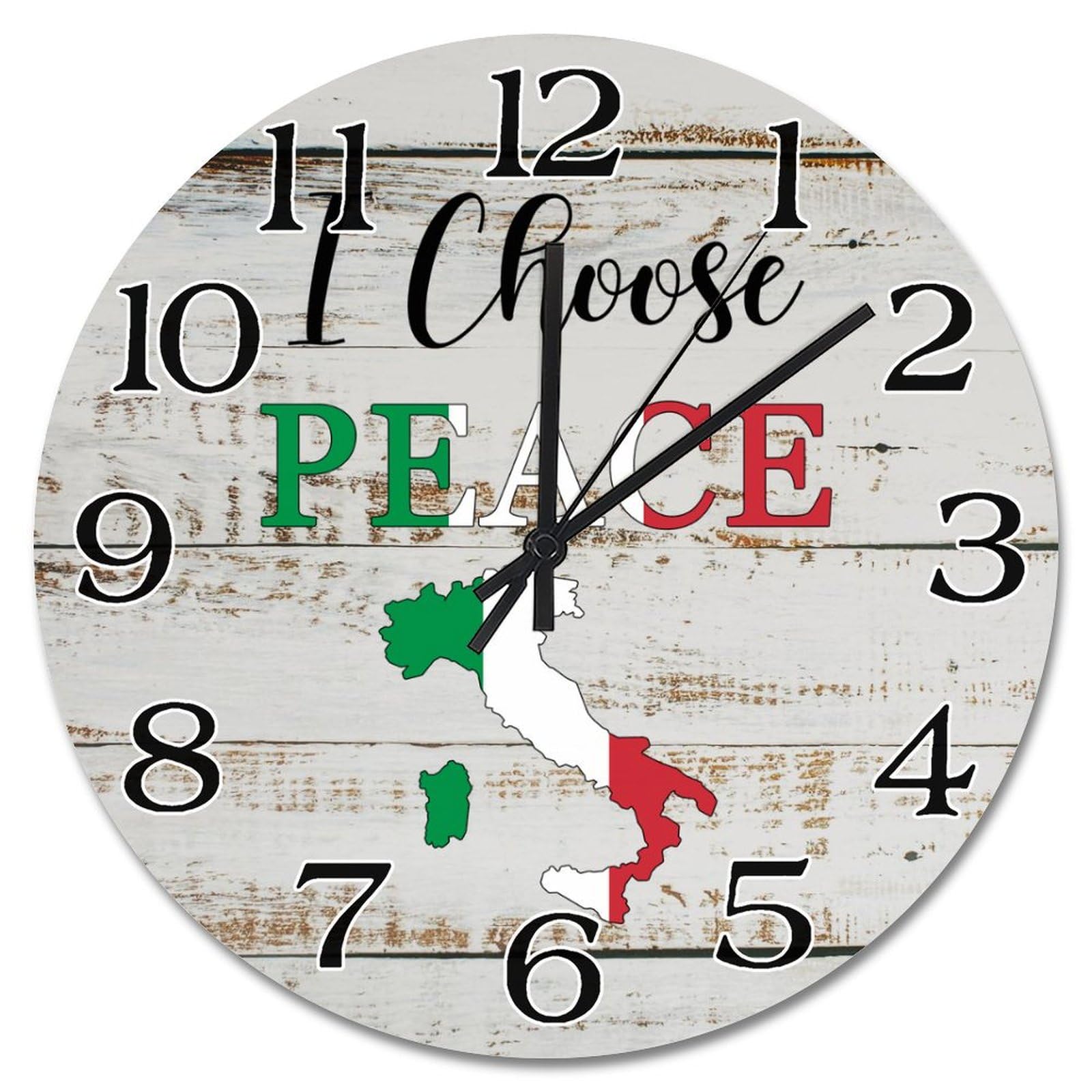 Horloge murale drapeau italien pour créer une ambiance rustique et paisible en cuisine