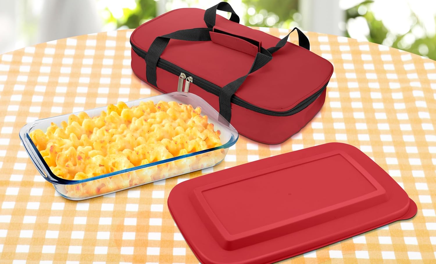 3-Piece Glass Baking Dish Set with Lids, 2.37 Qt Glass Bakeware Set, Non-Toxic, BPA-Free Lids, Tempered Glass Bakeware Set