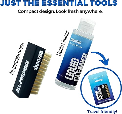 Miniatura 4 de Shoozas Kit de limpieza de zapatos sin desorden, potentes y delicados, secado rápido, no tóxico, seguro en todos los materiales.