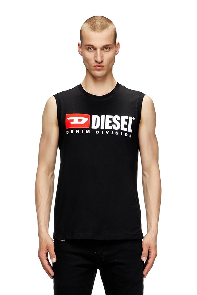 Diesel Men's T-ISCO-div Tank Top T-Shirt, Black, L : Amazon