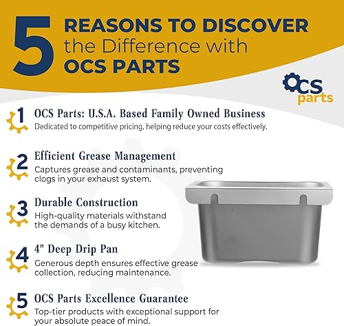 Miniatura 2 de Portavasos de grasa para campanas de toldo de cocina comercial, atrapadores de grasa de 4 pulgadas de profundidad para restaurantes