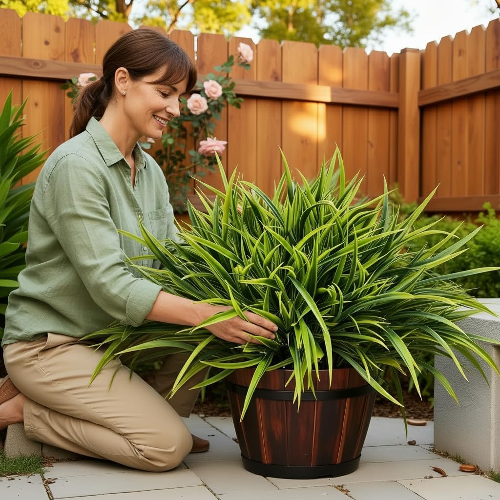 24 Bundles UV Resistant Artificial Grass Shrubs for Outdoor Landscaping | Artificial Outdoor Plants, Faux Plastic Greenery, For Home Garden Pathway Window Box, Front Porch Decor, Spring Summer