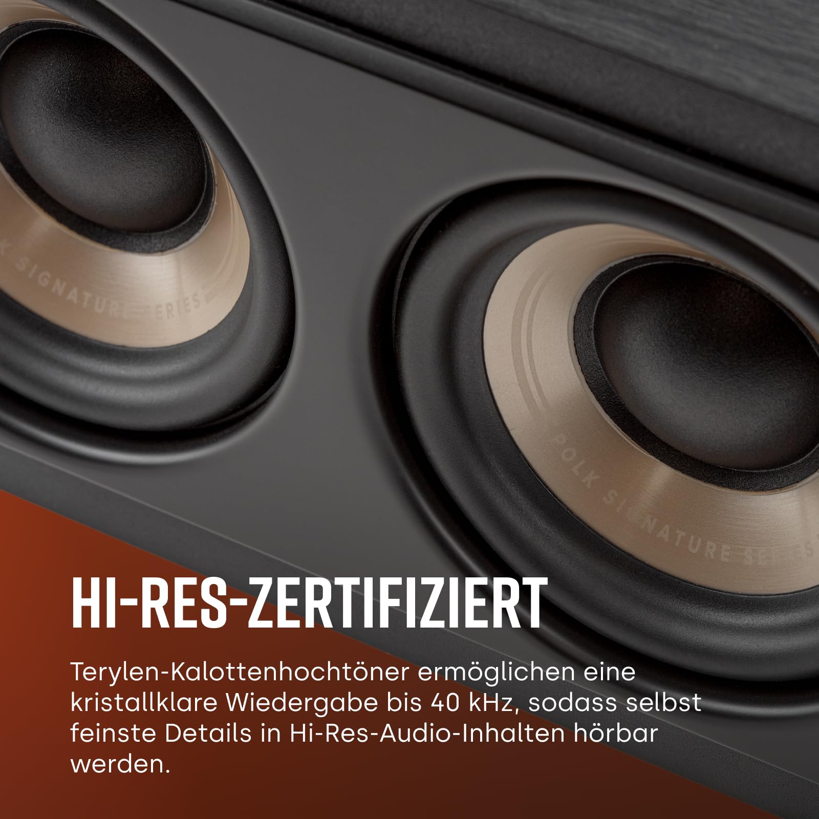 Polk Audio Signature Elite ES35 Centerlautsprecher, schlanker, hochauflösender Center Lautsprecher, Hi-Res Zertifiziert, Dolby Atmos und DTS:X kompatibel (Stück)