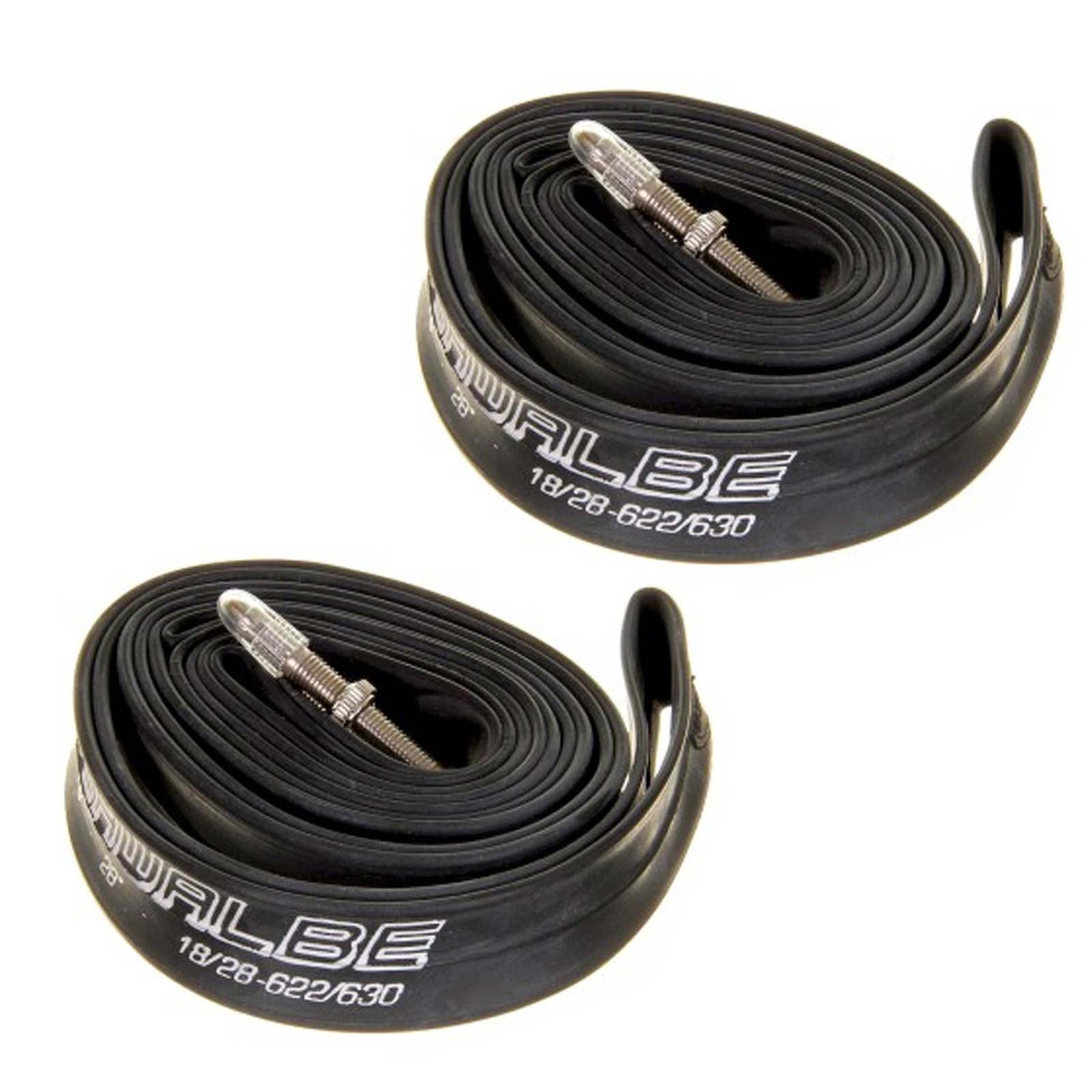 SCHWALBE 700 x 18-28c Road Bike Inner Tubes - Presta 40mm Long Valve (Pair)