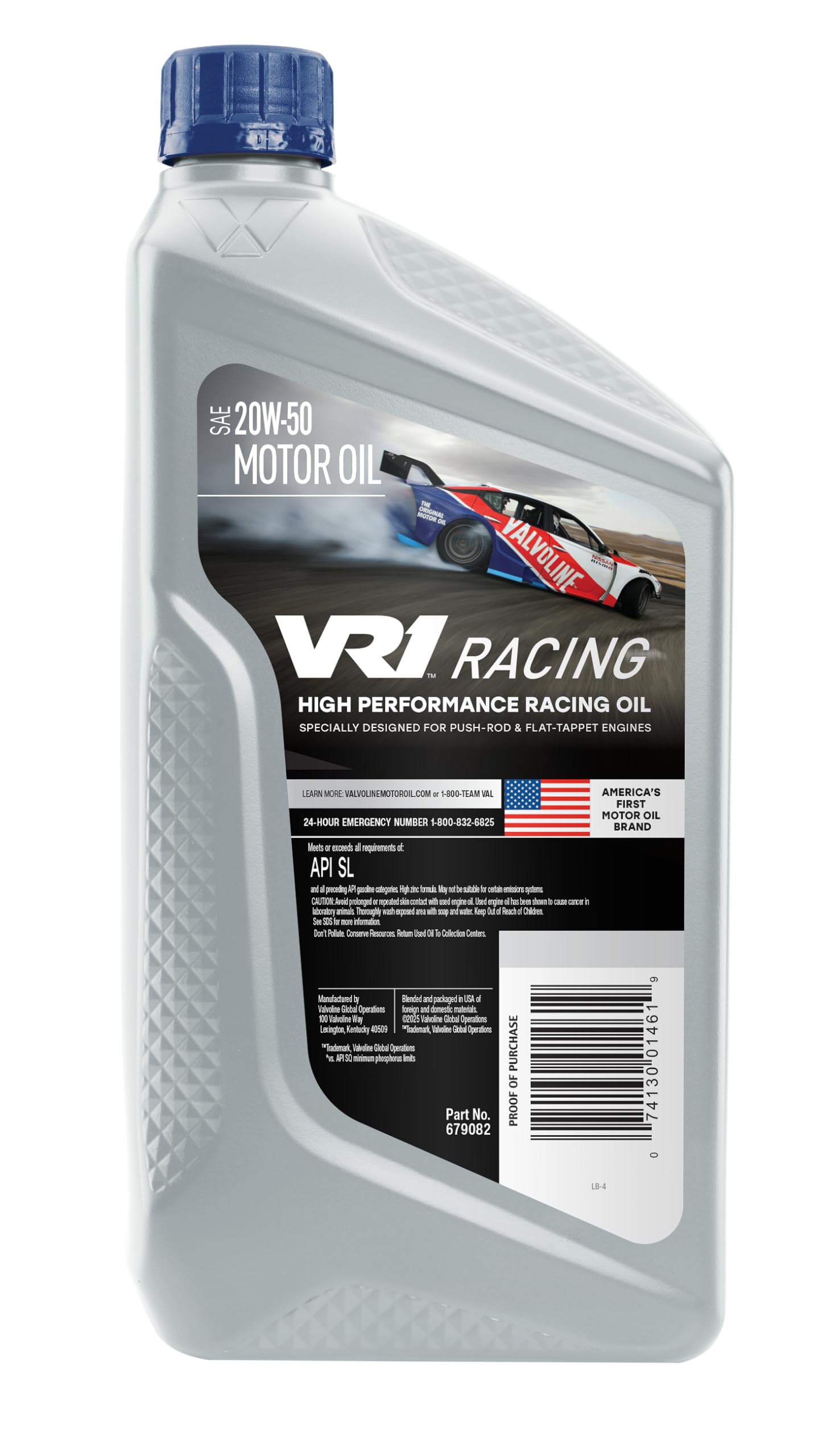 Amazon.com: Valvoline VR1 Racing Synthetic SAE 20W-50 Motor Oil 1