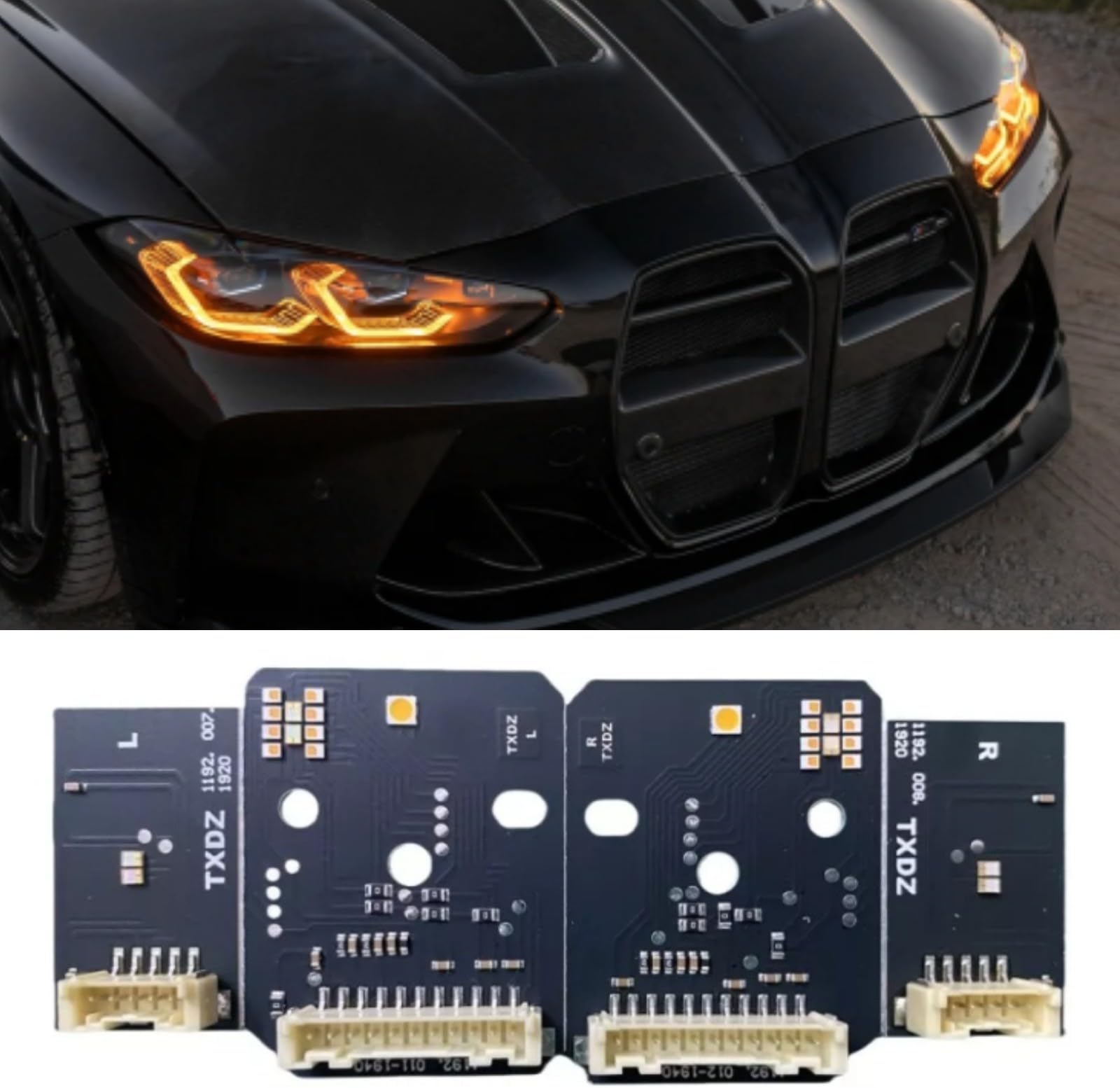 Amber DRL LED Boards Fit for 2020 2021 2022 2023 G80 M3 G82 M4 G22 G23 G26 Gran Coupé 430i 430iX M440iX M440i Laser Headlight Daytime Running Light, Only for USA Spec Laser Headlight, DRL Chips