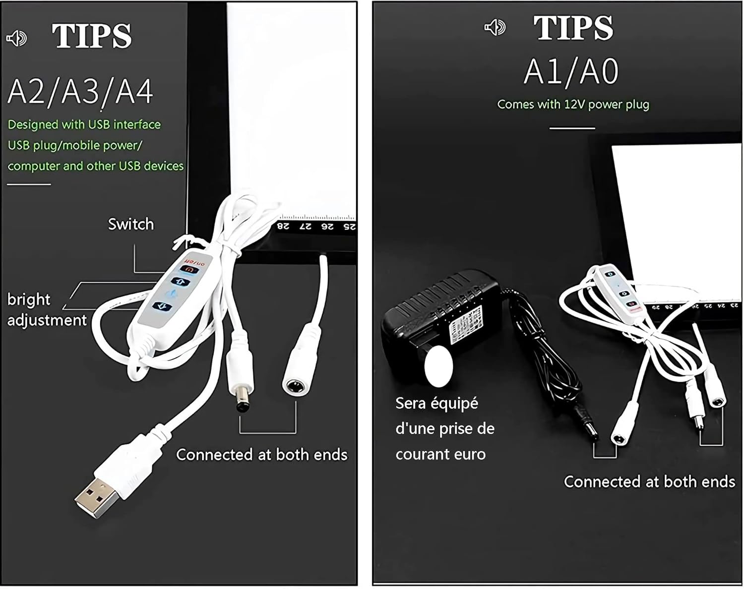 lqiflvc Ultra-Thin Portable Tracer USB LED Artcraft Tracing Pad a1 Light Box dimmable Brightness for 5D DIY Diamond Painting Artists Drawing Sketching Animation
