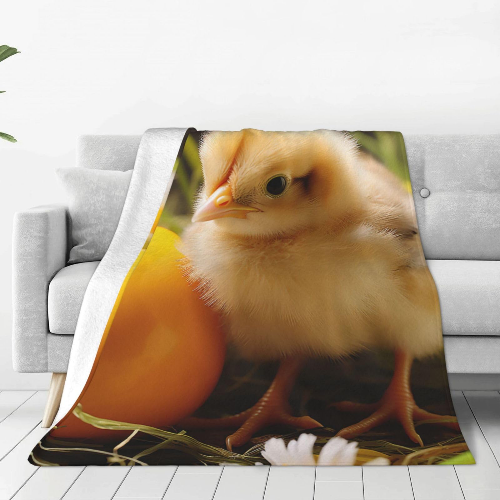 Couverture polaire 127x100 cm en micro-polaire douce pour lit et canapé de salon