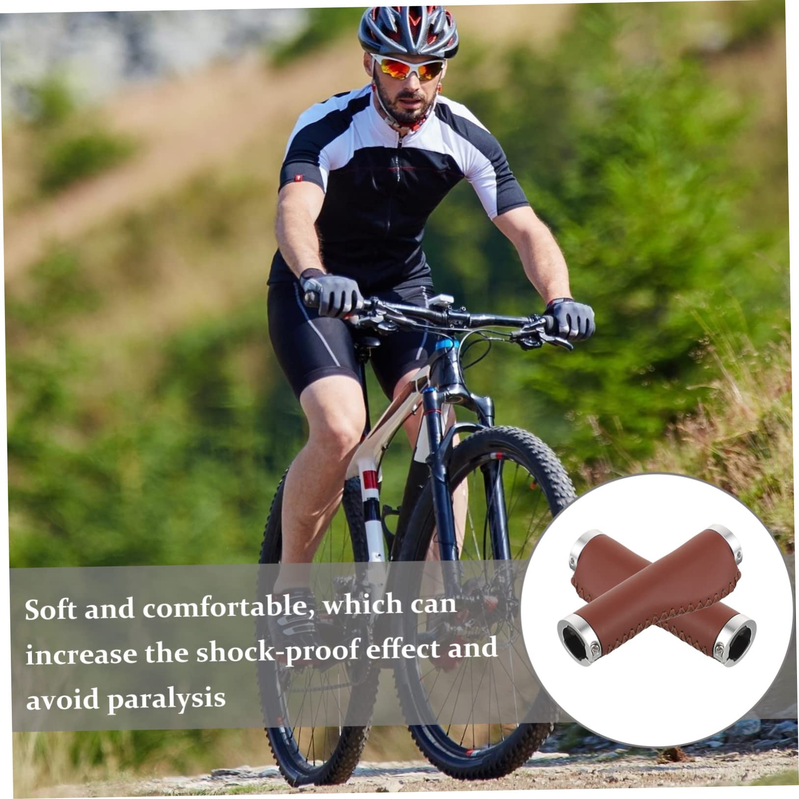 BESPORTBLE Lot de 2 Poignées de Guidon de Vélo de Montagne Antidérapantes Résistantes Aux Chocs Confortables 2 Pièces